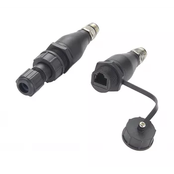 EXSYS EX-49504 M12 codifica A 8 pin connettore maschio a connettore femmina RJ45 adattatore Industrial Ethernet, IP67