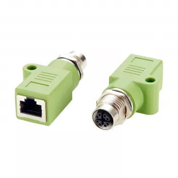 EXSYS M12 codifica X 8 pin connettore femmina a connettore femmina RJ45 adattatore, 10Gbps, IP67, ottone nichelato EX-49541