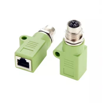 EXSYS M12 codifica X 8 pin connettore femmina a connettore femmina RJ45 adattatore, 10Gbps, IP67, ottone nichelato EX-49541