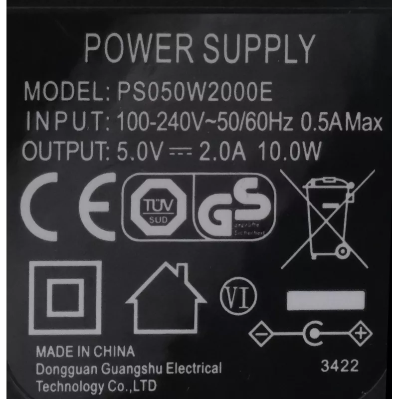 EXSYS EX-6981 alimentatore AC/DC 5V 2A 10W con connettore DC maschio 5,5mm