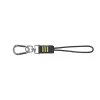 C.K Tools T8007 cavo di sicurezza per utensili con D-ring e moschettone, cappio regolabile, carico max 5 kg, 1,2 m, nero/giallo