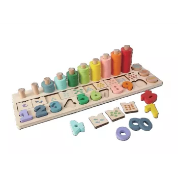 Gerardo's Toys GT61203 gioco in legno da infilare ad animali per bambini da 3 anni