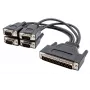 EXSYS Octopus cavo seriale, 4x connettore maschio DB9 su connettore maschio HD44, 0,6m, nero EX-OPTC4-9-SM