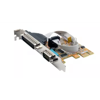EXSYS EX-44083 scheda seriale PCIe 2 porte RS-232, ASIX AX99100, DB9, low profile