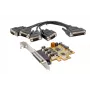 EXSYS EX-44354 scheda seriale PCIe 4 porte RS-232 con staffa low profile, chipset FTDI