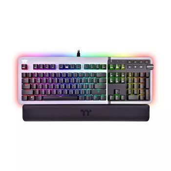 Thermaltake Argent K5 tastiera meccanica da gaming - Cherry MX Speed Silver, RGB, layout tedesco