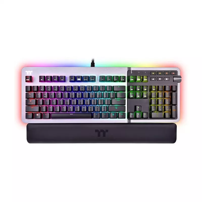 Thermaltake Argent K5 tastiera meccanica da gaming - Cherry MX Speed Silver, RGB, layout tedesco
