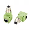 EXSYS EX-49543 adattatore M12 X-coded 8 poli femmina a RJ45 femmina 90°, 10GbE, IP67