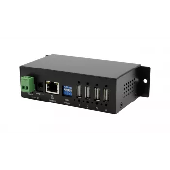 EXSYS EX-6003HMVS-POE-ON server 4 porte USB 2.0 su Gigabit Ethernet con PoE, protezione ESD 15KV