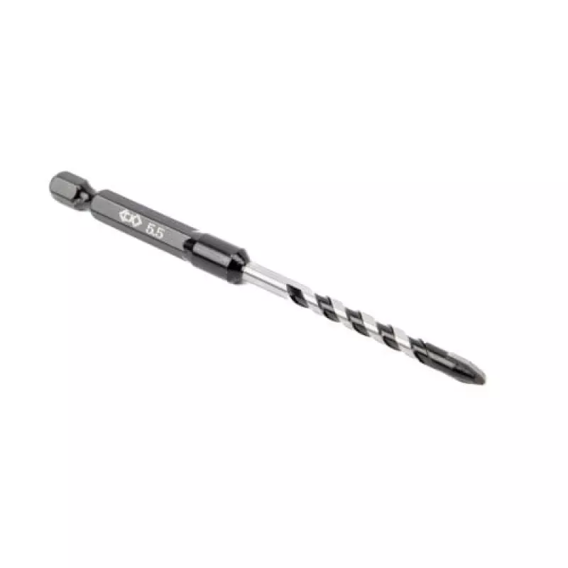 C.K Tools T3115 055 Punta per piastrelle con punta in metallo duro 5,5 mm, gambo esagonale 1/4