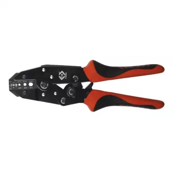 C.K Tools T3698A Pinza crimpatrice a cricchetto per connettori coassiali BNC e TNC
