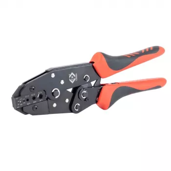 C.K Tools T3698A Pinza crimpatrice a cricchetto per connettori coassiali BNC e TNC