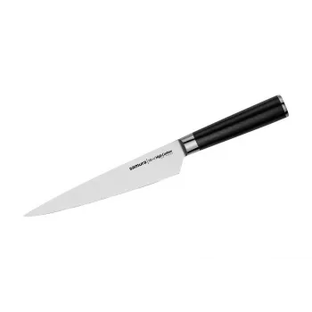 SAMURA Harakiri Coltello multiuso 192 mm Acciaio AUS-8 Full Tang Manico nero