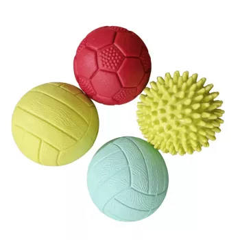 Gerardo's Toys GT7710 Set palline per massaggio e sensoriali per neonati, 4 pezzi, texture e colori assortiti, da 6 mesi