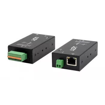 EXSYS EX-6131-2POE server seriale PoE a RS-232 e RS-422/485 con kit per montaggio su guida DIN e a parete