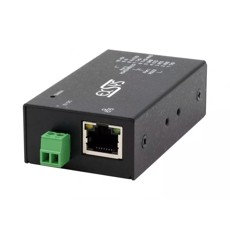 EXSYS EX-6131-2POE server seriale PoE a RS-232 e RS-422/485 con kit per montaggio su guida DIN e a parete