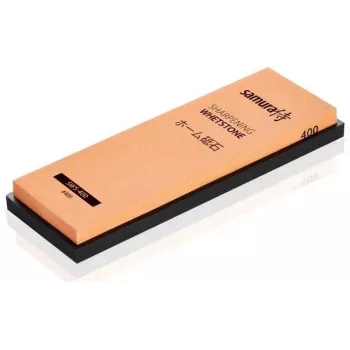 Samura SWS-400 pietra ad acqua a doppia faccia per affilare coltelli da cucina, grana 2000/5000, corindone, con base antiscivolo in silicone