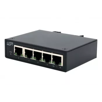 EXSYS switch Ethernet industriale a 5 porte, 10/100 Mbps, guida DIN, da -40° a +75°C EX-6200-T