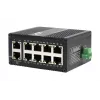 EXSYS switch industriale Mini Gigabit PoE+ a 10 porte, web-managed (EX-62036MPOE)