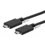 EXSYS cavo USB 3.2 Gen 2x1 Type-C con viti zigrinate a scatto, 1,0m, nero EX-K1592V-1.0