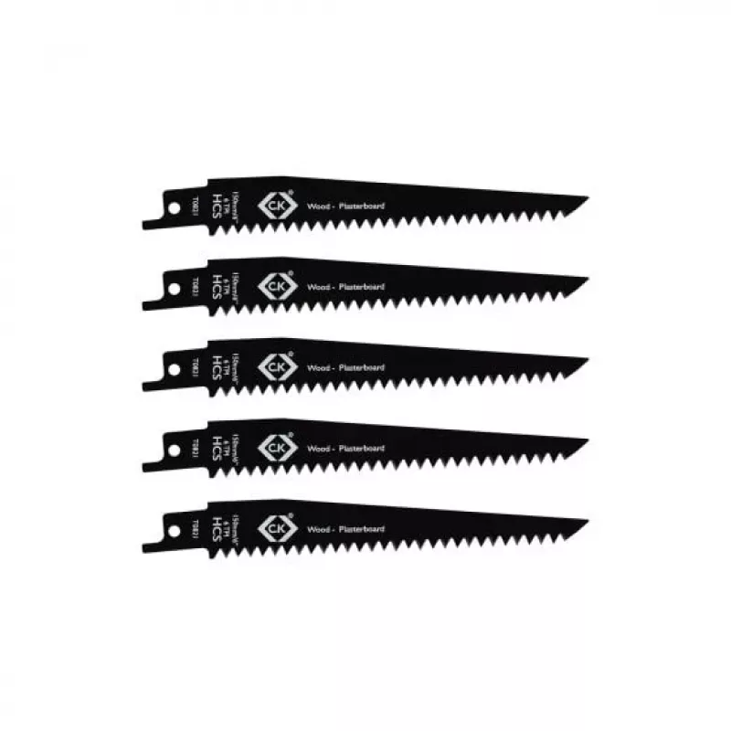C.K Tools T0821 lame per sega a sciabola 6 TPI, 150 mm, confezione da 5