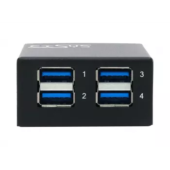 EXSYS hub in metallo USB 3.2 Gen1 4 porte con protezione ESD 15KV (EX-11240HMS)