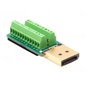 EXSYS EX-49052 adattatore da connettore maschio DisplayPort a morsettiera a vite 20 pin