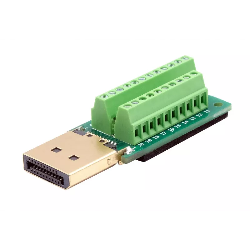 EXSYS EX-49052 adattatore da connettore maschio DisplayPort a morsettiera a vite 20 pin