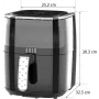QUIN friggitrice ad aria calda digitale 4,5L, 1500W, 80-200°C, timer 60 min, 8 preimpostazioni, nera