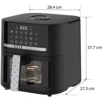 QUIN YJ-6505ADV friggitrice ad aria calda digitale 6,5L nera