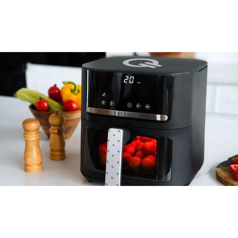 QUIN YJ-6505ADV friggitrice ad aria calda digitale 6,5L nera