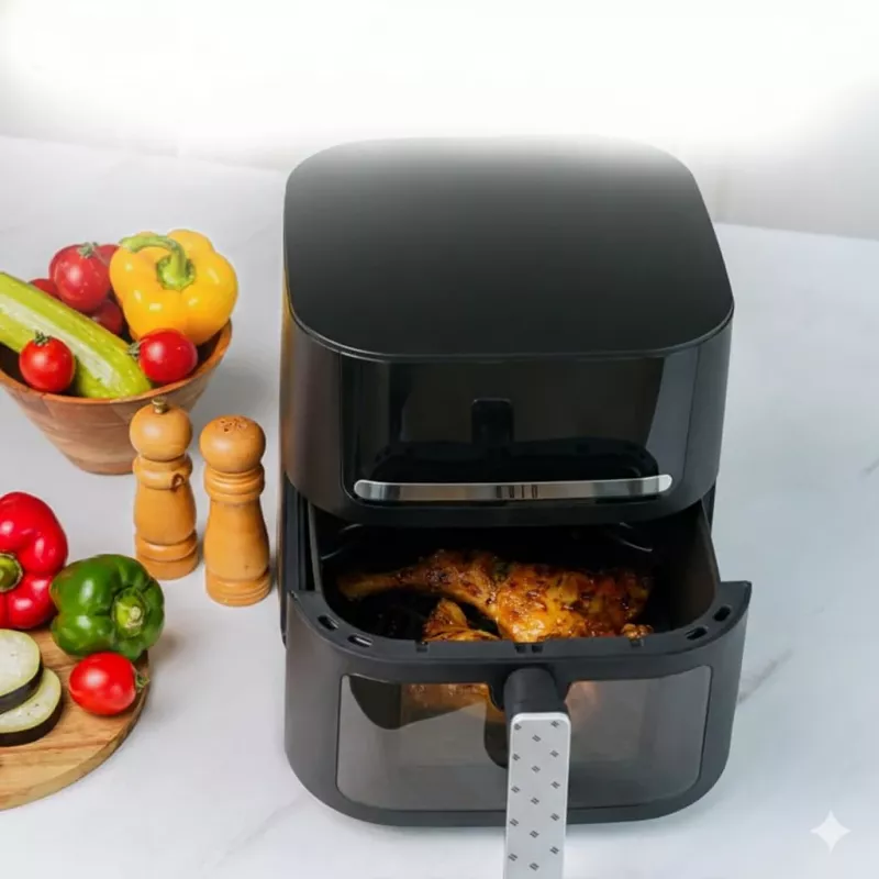 QUIN YJ-6505ADV friggitrice ad aria calda digitale 6,5L nera