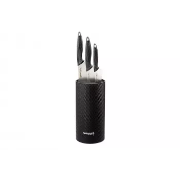 Samura Golf set di 3 coltelli con supporto in legno