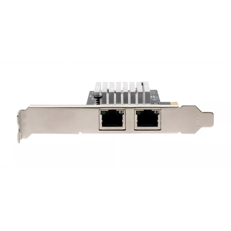 EXSYS EX-60202 scheda PCIe x4 Dual 1 Gigabit Ethernet, chipset Intel I350-AM2, 2x RJ45, staffa Low Profile inclusa