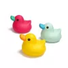 Kidsme set paperelle da bagno, rosa, giallo, blu – gioco da bagno galleggiante con squeaker 3 pezzi per neonati e bambini piccoli