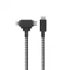 Native Union Belt Cable Duo cavo intrecciato USB-C a USB-C/Lightning 1,5 m nero