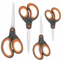 Rapesco Soft Grip set di forbici, 4 pezzi, lame in acciaio inox, misure assortite 1577