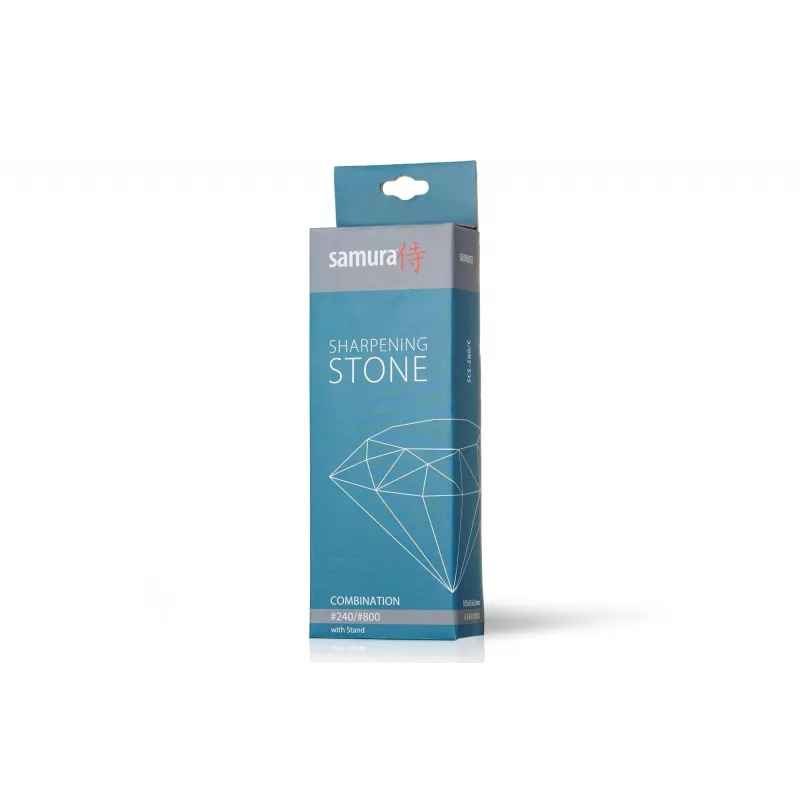 SAMURA SCS-280/C pietra ad acqua a doppia faccia, grana #2000/#5000, corindone, con base antiscivolo