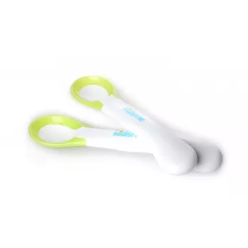 Kidsme cucchiai da alimentazione con indicatore di temperatura, confezione da 2, lime, 6m+