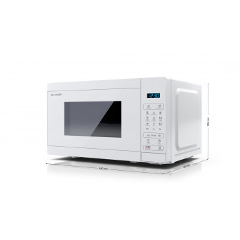 Sharp YC-MG02E-C microonde combinato 2-in-1 con grill, 20 L, 800 W, crema