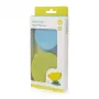 KIDSME Stay-in-Place tappetino salvaposate con ventosa per scodelle, biberon e bicchieri, confezione da 2, Sky & Lime