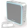 Honeywell DC915SGL set campanello senza fili, portata 200 m, 90 dB, 8 melodie, argento/grigio