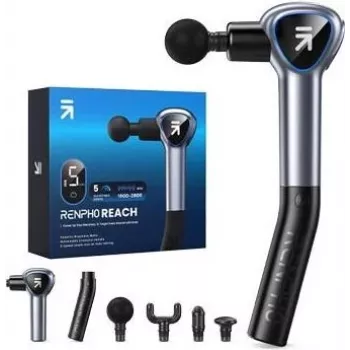 Renpho Reach Mini pistola massaggiante R-C007 grigio - massaggiatore a percussione con manico prolungato