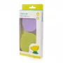 KIDSME tappetino ad aspirazione stay-in-place per scodelle, biberon e tazze, confezione da 2, lime e lavanda