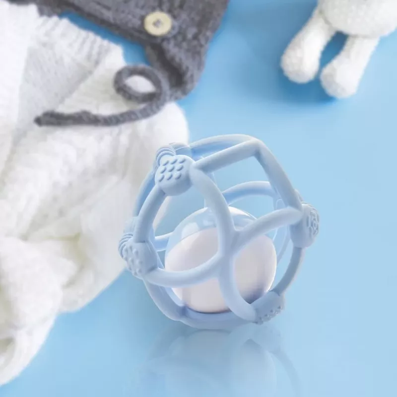 Kidsme palla da dentizione in silicone, azzurro