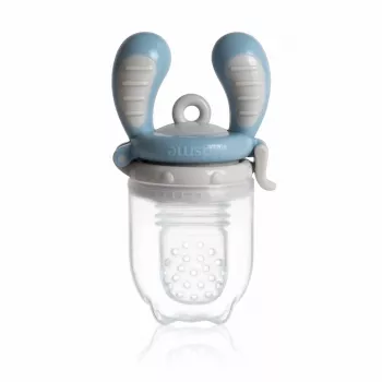 Kidsme Food Feeder Medium Azure – dentaruolo in silicone per neonati con frutta e verdura, 4m+