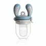 Kidsme Food Feeder Medium Azure – dentaruolo in silicone per neonati con frutta e verdura, 4m+