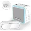Honeywell DC515SP2L campanello senza fili con gong a spina e pulsante, portata 150 m, 6 melodie, bianco