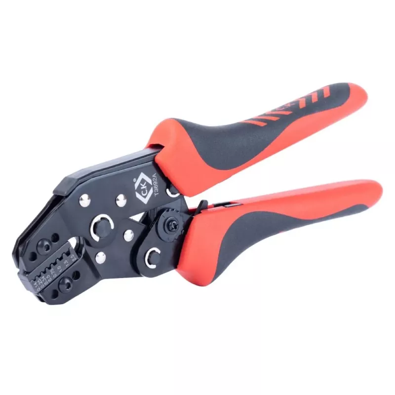 C.K Tools T3692A Pinza crimpatrice a cricchetto per puntalini 0,14-2,5 mm² (AWG 26-14)