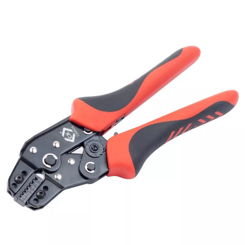 C.K Tools T3692A Pinza crimpatrice a cricchetto per puntalini 0,14-2,5 mm² (AWG 26-14)